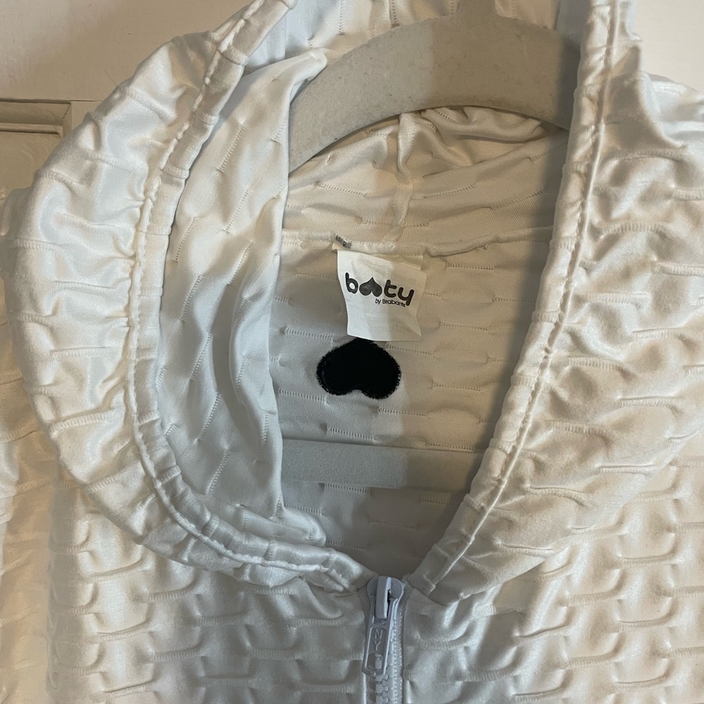 Booty by Brabants white croco skin track jacket hoodie